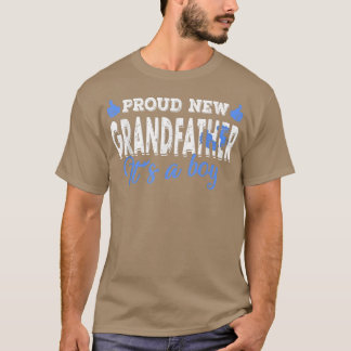 T-shirt Rétro Genre Révèle Fier Nouveau Grand-Père C'est u
