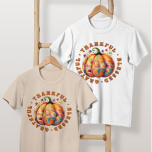T-shirt Retro "Gentil" automne Thanksgiving Famille
