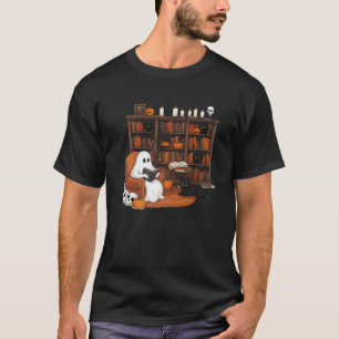 T-shirt Retro Ghost Lecture Livres Librairie Ghost Black C