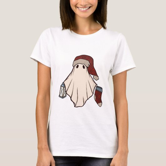 T-shirt Retro Ghost Père Noël Noël Noël Noël Noël Noël Noë (Devant)