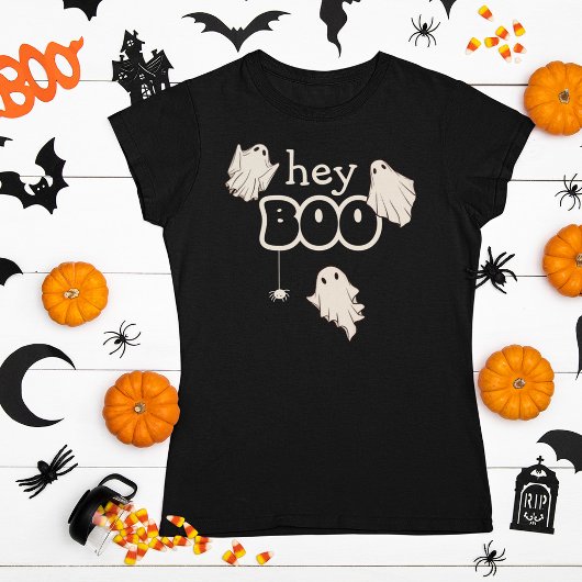 T-shirt Retro Ghosts Hey Boo Halloween