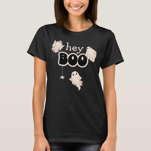 T-shirt Retro Ghosts Hey Boo Halloween (Devant)