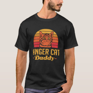 T-shirt Retro Ginger Chat Daddy Orange Tabby Kitty Feline