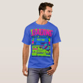 T-shirt Retro Glitch Art Butterfly Loading Please Wait T-S (Devant entier)