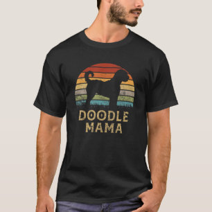 T-shirt Retro Golden Doodle Mama Mères Vintage Doodle Mo