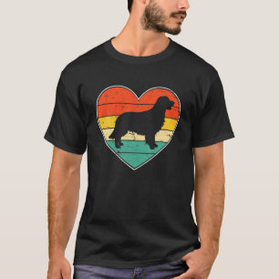 T-shirt Retro Golden Retriever Coeurs Chien Puppy Lover Va