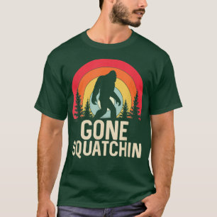 T-shirt Retro Gone Squatchin Bigfoot Sasquatch Essentiel T