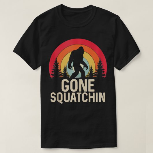 T-shirt Retro Gone Squatchine (Design devant)