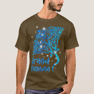T-shirt Retro Grand Cayman Islands Tribal Stingray Sea Ray