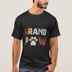 T-shirt Retro Grand Paw Amoureux des chiens Grandpaw Grand