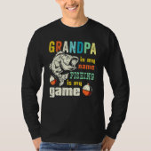 T-shirt Retro Grandpa Basse Pêcheur Basse Pêche Grat (Devant)
