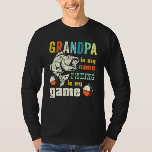 T-shirt Retro Grandpa Basse Pêcheur Basse Pêche Grat