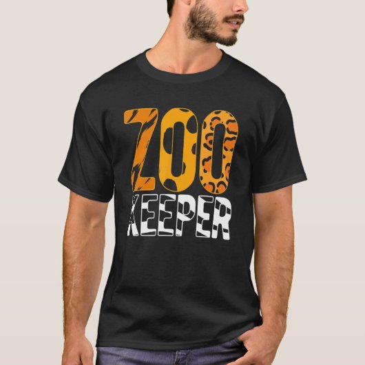 T-shirt Retro Graphic Animal Keeper Zoo Keeper Animal Zoo (Devant)