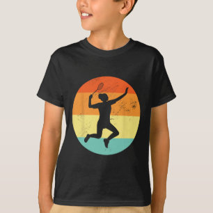 T-shirt Retro Graphic Badminton Player Shuttle Player Spor