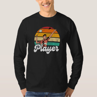 T-shirt Retro Graphic Badminton Player Shuttlecock Player 