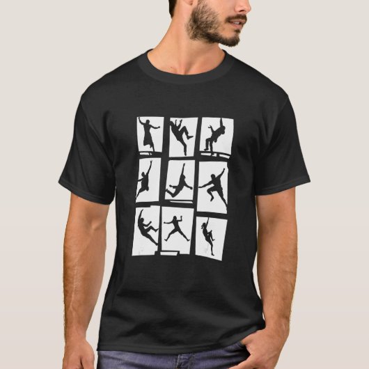 T-shirt Retro Graphic Climbing Bouldering Rock Climber Mou (Devant)