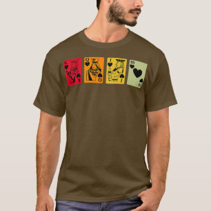 T-shirt Retro Graphisme Jeux Carte Jeux Dice Jeu Nig