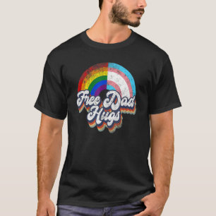 T-shirt Retro Gratuit Papa Hugues Arc-en-ciel Transgenre G