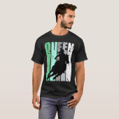 T-shirt Retro Green Cowgirl Queen Rodeo femmes Barrel Race (Devant entier)