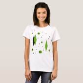 T-shirt Retro Green Diamonds et Starbursts (Devant entier)