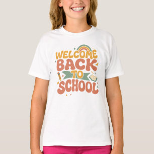 T-shirt Retro Groovy Bienvenue à l'école