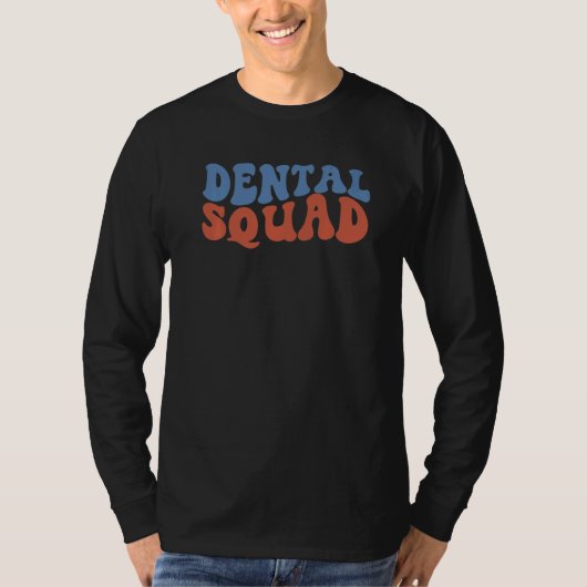 T-shirt Retro Groovy Boho Dental Squad Dentist Student 70s (Devant)