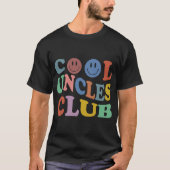 T-shirt Retro Groovy Cool Uncles Club Smile Face Funny New (Devant)