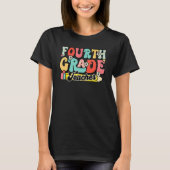 T-shirt Retro Groovy Fourth Grade Teacher First Day Back T (Devant)