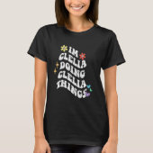 T-shirt Retro Groovy Im Clelia Doing Clelia Things Funny M (Devant)