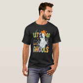 T-shirt Retro Groovy Let's Go Ghouls Ghost 70s Spooky Hall (Devant entier)