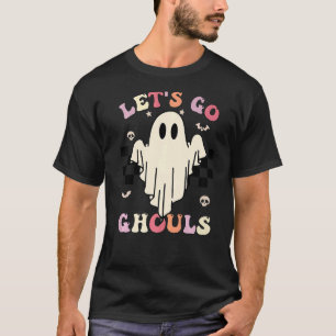 T-shirt Rétro Groovy Let's Go Ghouls Halloween Ghost Costu
