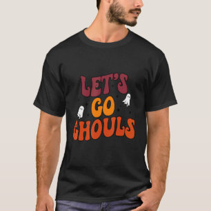 T-shirt Rétro Groovy Let's Go Ghouls Halloween Ghost Outfi