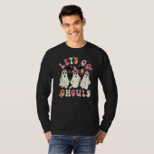 T-shirt Rétro Groovy Let's Go Ghouls Halloween Ghost Outfi (Devant entier)