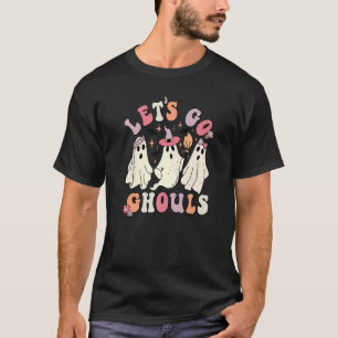 T-shirt Rétro Groovy Let's Go Ghouls Halloween Ghost Outfi