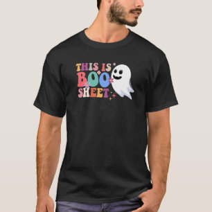 T-shirt Rétro Groovy Mignon Fantôme Effrayant Halloween C'