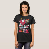 T-shirt Retro Groovy One Loved Teacher Heart Valentines Da (Devant entier)