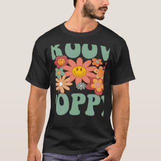 T-shirt Retro Groovy Poppy Matching Family 1st Birthday Pa