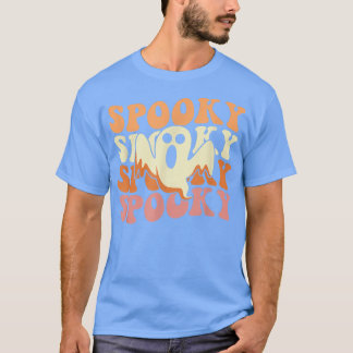 T-shirt Retro Groovy Spooky Ghost Boo Halloween Costume Sc