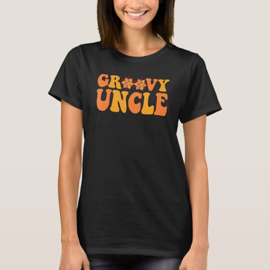 T-shirt Retro Groovy Uncle Matching Family 1st Birthday Pa (Devant)