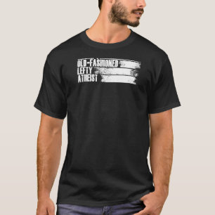 T-shirt Retro Grumpy Lefty Atheist religion contre