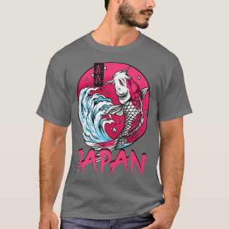 T-shirt Retro Grunge Japon Wave Kanji Poisson Vintage voit