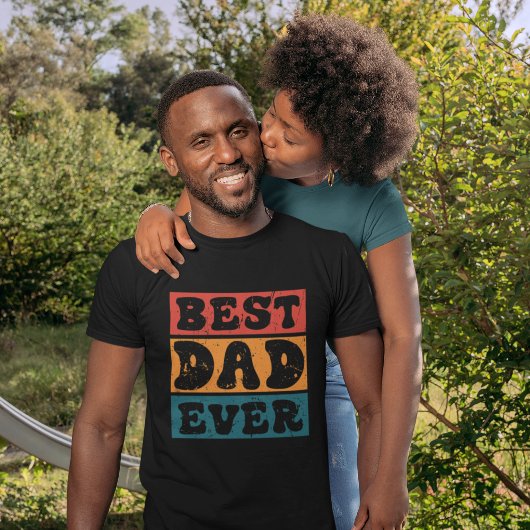 T-shirt Retro Grunge Meilleur Papa Jamais