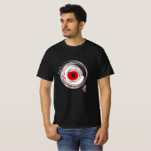 T-Shirt Retro Grunge Retro Record Vinyle Peint (Devant entier)