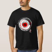T-Shirt Retro Grunge Retro Record Vinyle Peint (Devant)