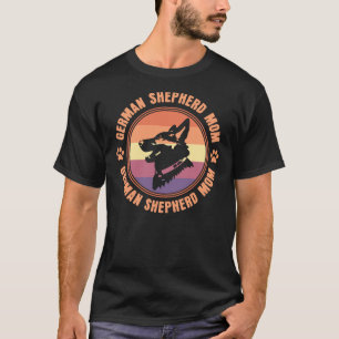 T-shirt Retro Gsd Maman Allemand Berger Chien Maman Pour G
