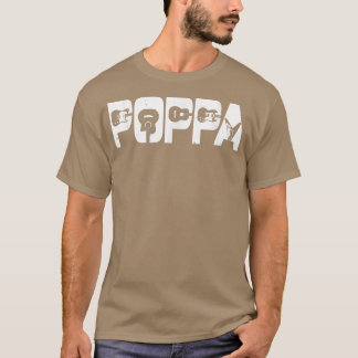 T-shirt Retro Guitariste Père Poppa Guitare Fête des pères