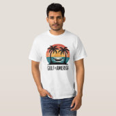 T-shirt Retro Gulf of America Sunset Beach Vibes Tee (Devant entier)