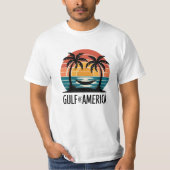 T-shirt Retro Gulf of America Sunset Beach Vibes Tee (Devant)