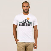 T-Shirt Retro Gunstock Mountain Ski Sunset (Devant entier)