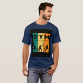 T-shirt Retro Gym Workout (Devant entier)